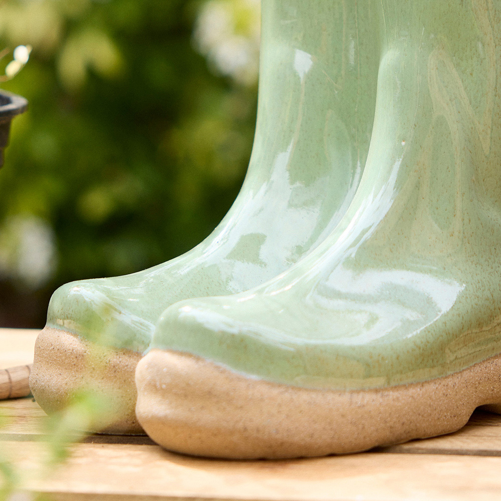 Dibor Green Double Wellington Planter 29.5cm Image 3
