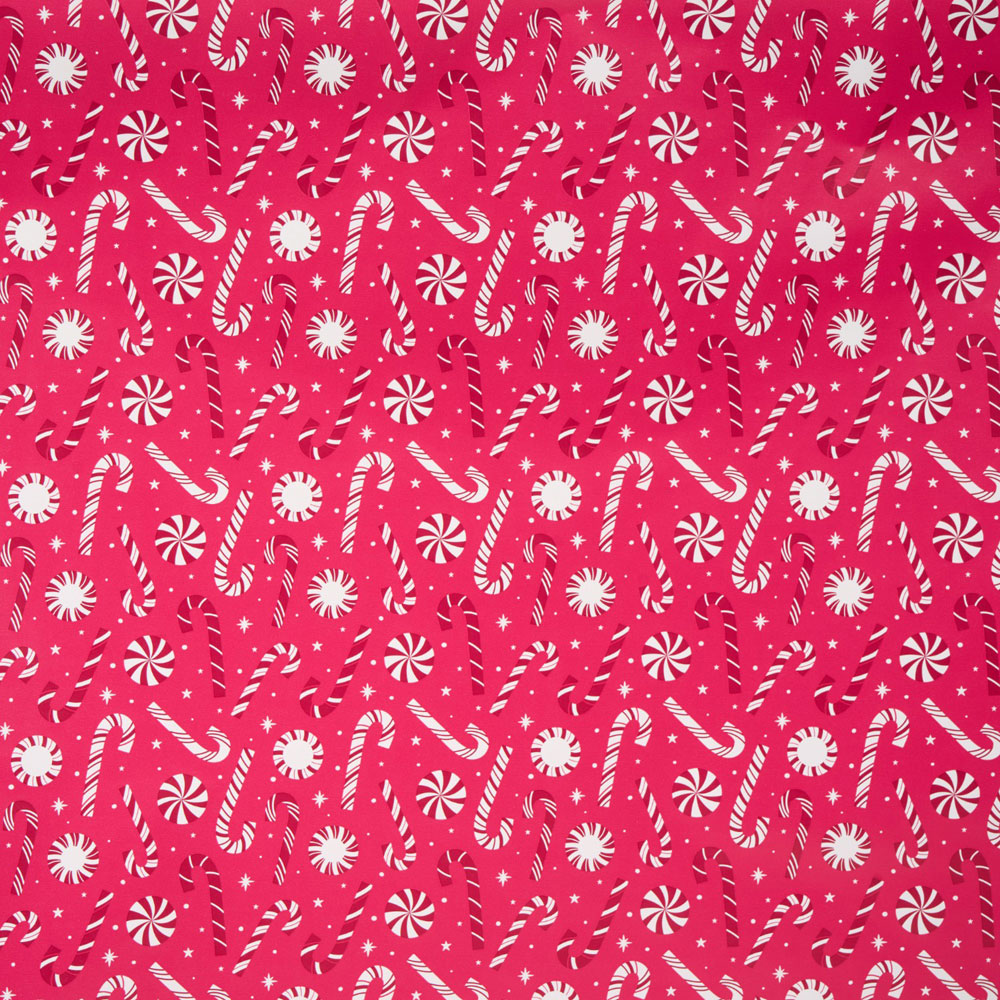 Festive Candy Cane Gift Wrap 4m - Red Image 6