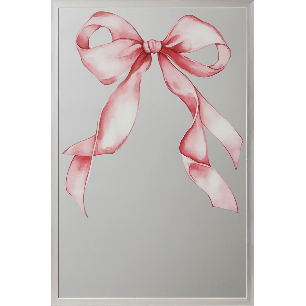 Pink Bow Mirrored Art Frame Image 2