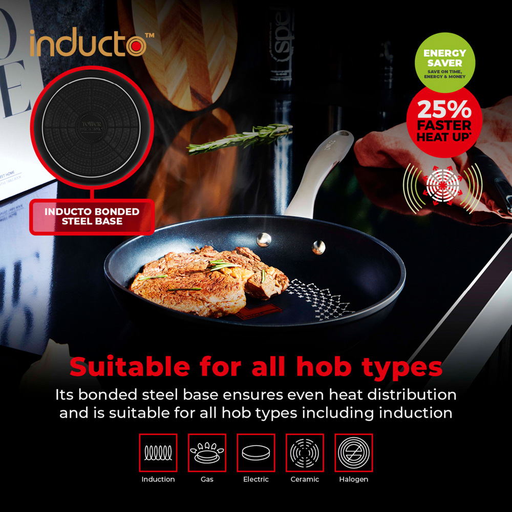 Tower Smart Start 24cm Black Ultra Forged Aluminium Non-Stick Frying Pan Image 5