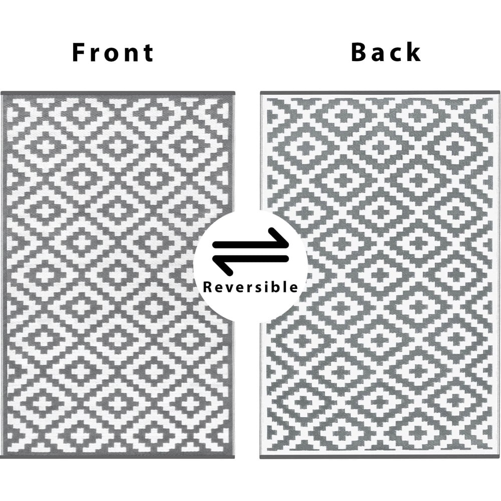 Green Decore Nirvana Grey and White Outdoor Rug 150 x 180cm Image 4