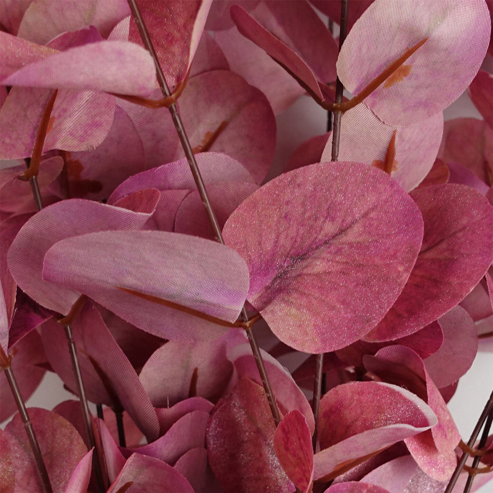 Leaf Pink Eucalyptus Artificial Foliage Stem 80cm 6 Pack Image 3