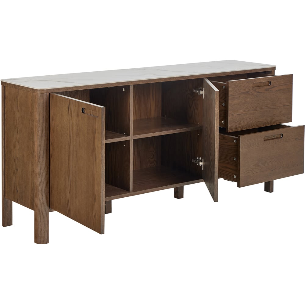 Florence Southampton 2 Door 2 Drawer Cream Ceramic Sideboard Image 5