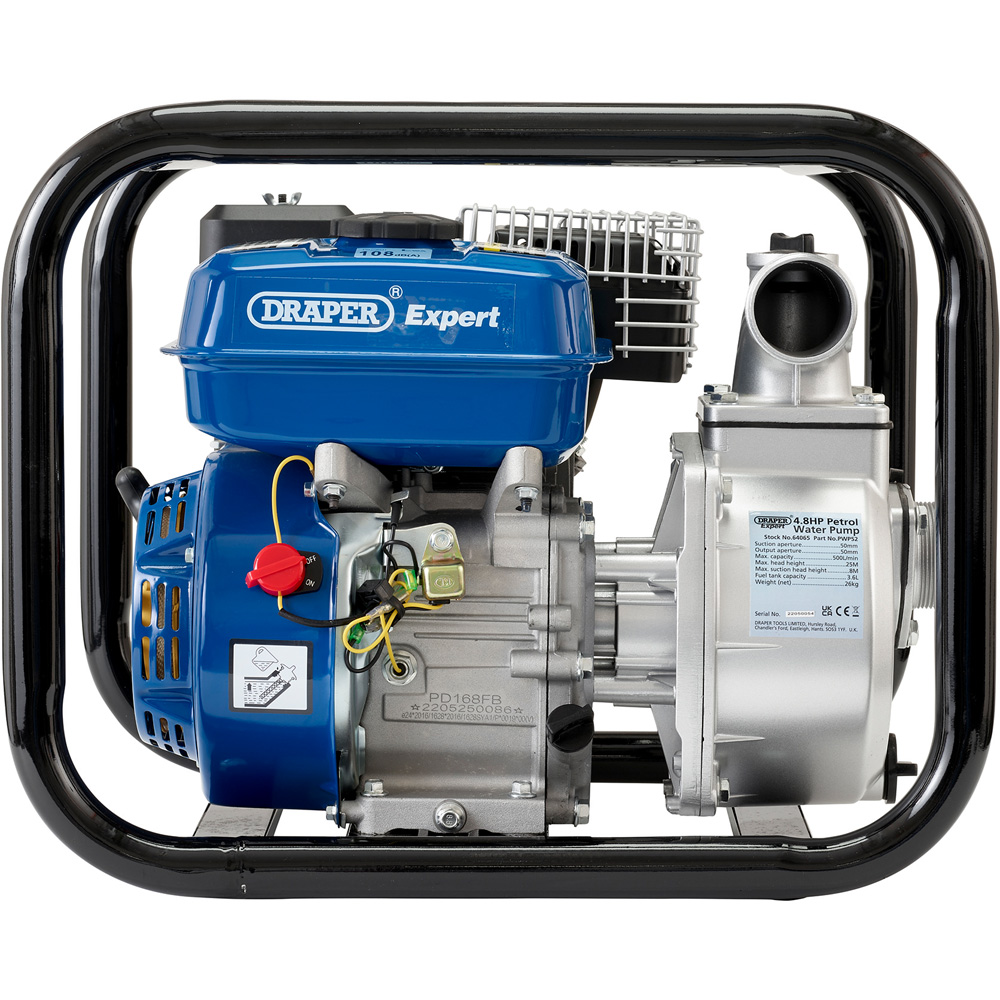 Draper Expert Petrol Water Pump 500L Image 2