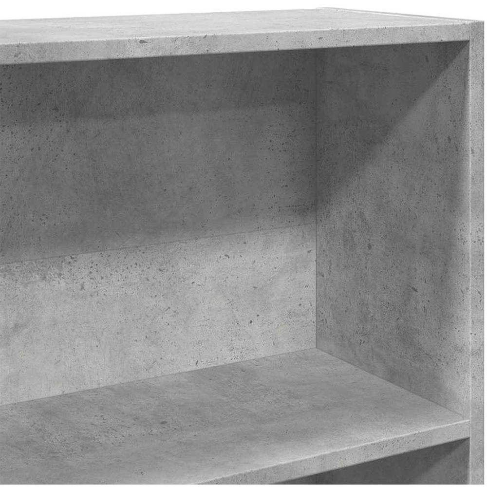 vidaXL 5 Shelf Concrete Grey Bookcase Image 6