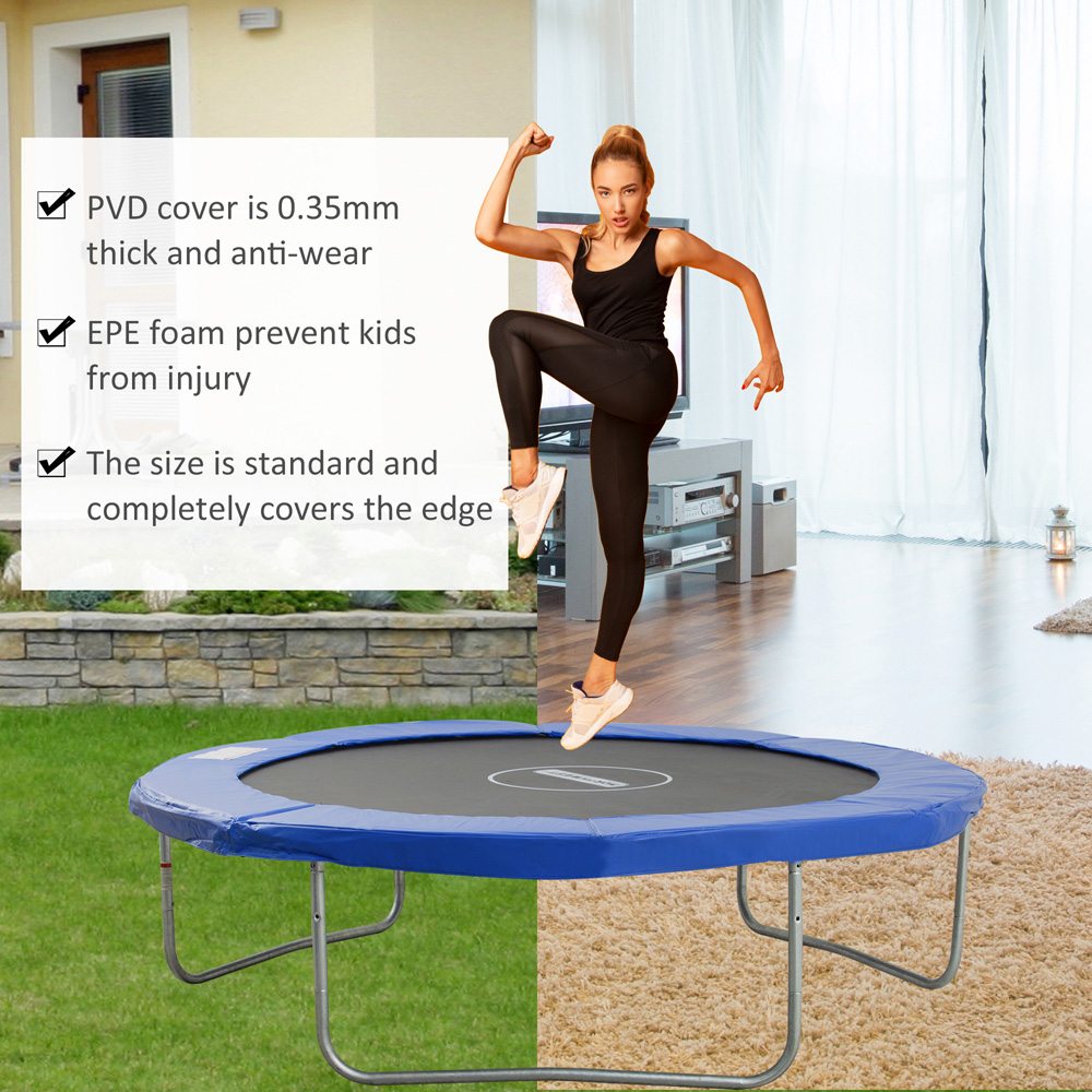 HOMCOM 10ft Blue Trampoline Surround Safety Replacement Foam Pad Image 7