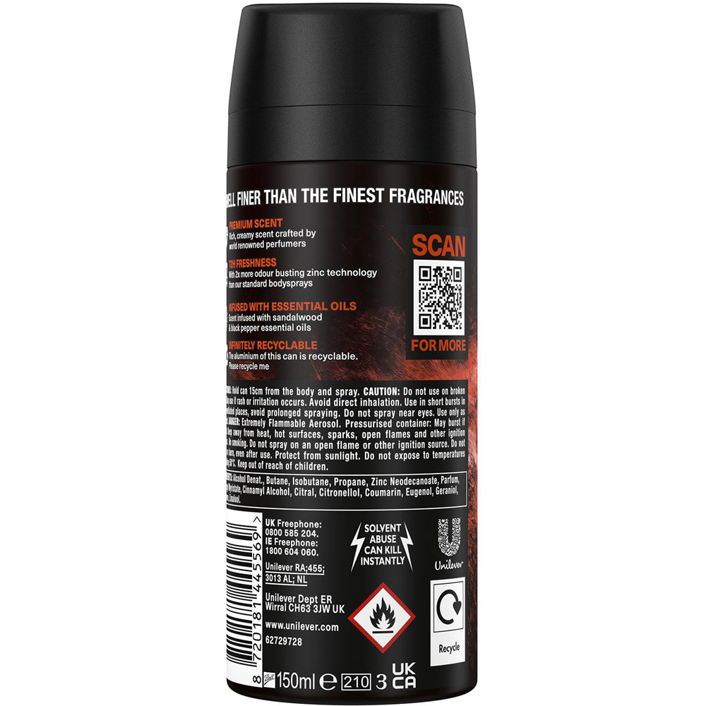 Lynx Fine Fragrance Collection Copper Santal Deodorant Body Spray 150ml 24 Pack Image 3