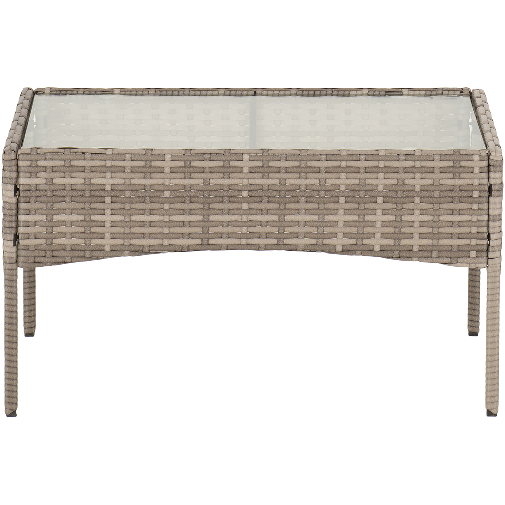 Seconique Willow 4 Seater Grey Fabric Rattan Clear Glass Garden Set Image 6