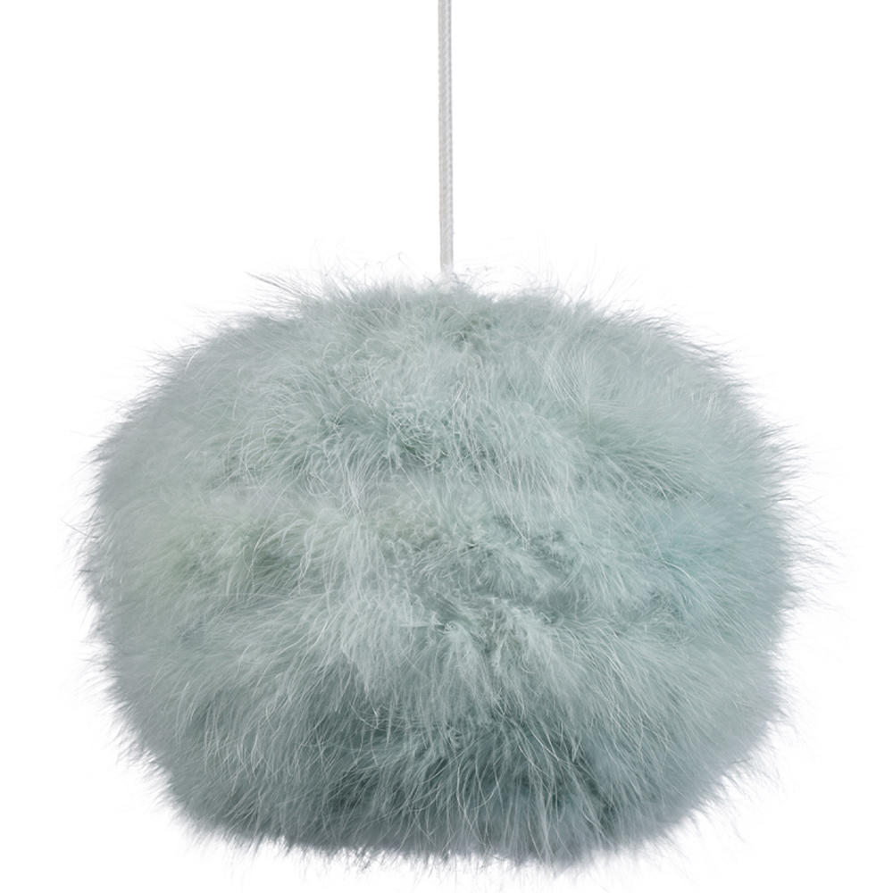 Happy Homewares Real Duck Egg Feather Decorated Pendant Shade Small Image 1