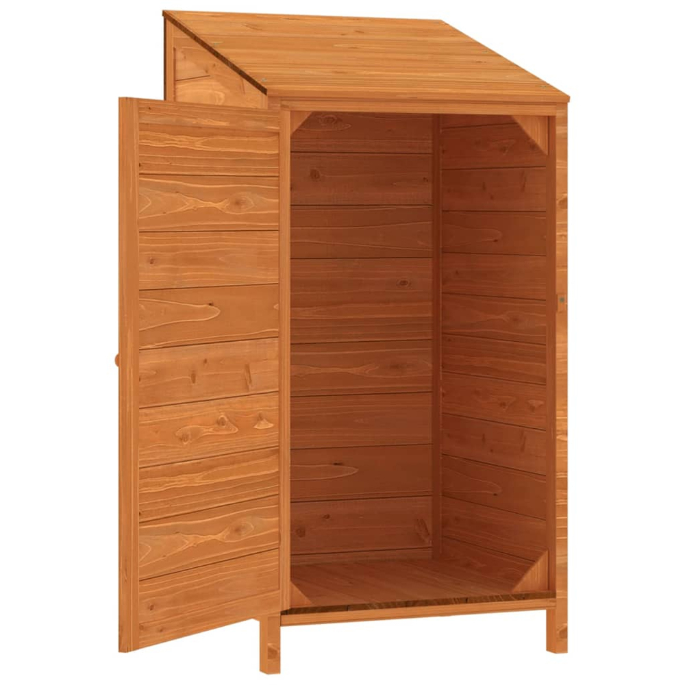 vidaXL 1.8 x 1.7ft Brown Wooden Pent Garden Shed Image 4