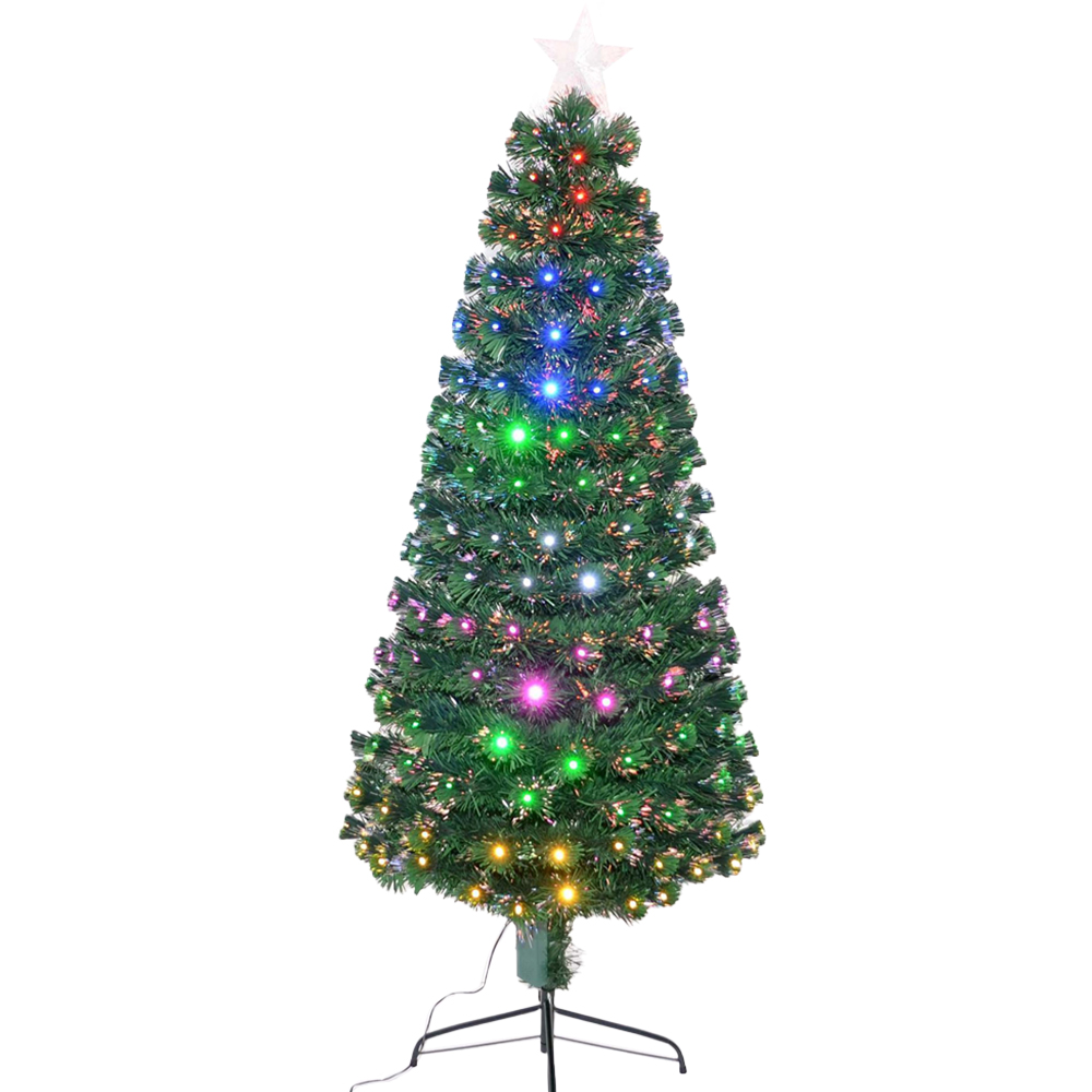 Shatchi Nebula LED Fibre Optic Artificial Christmas Tree 5ft Image 1