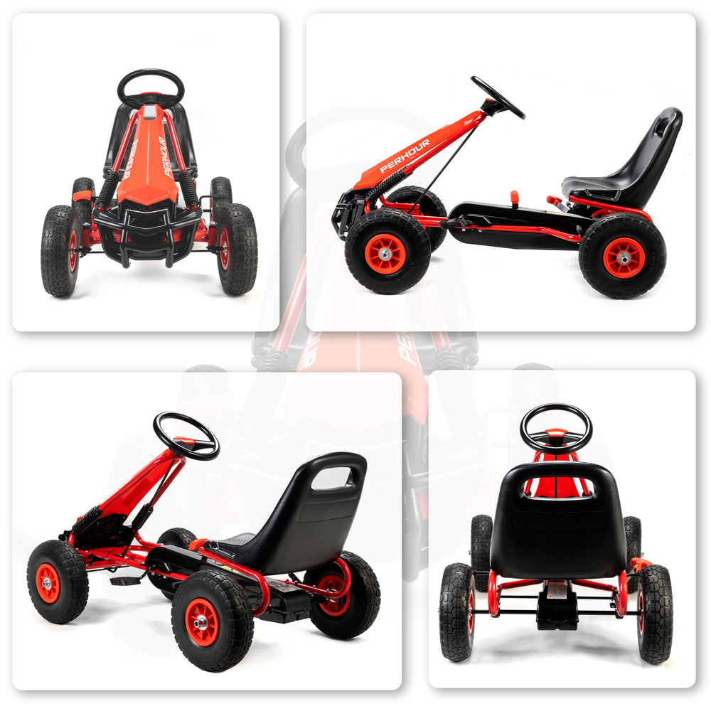 Tommy Toys AIYAPLAY Red Adjustable Seat Kids Pedal Go Kart with EVA Tyres Image 3