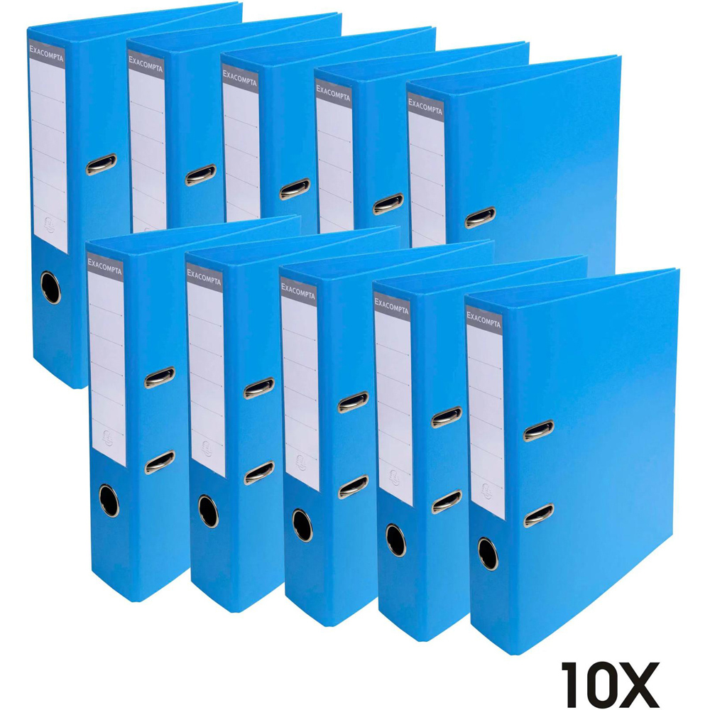 Exacompta PremTouch A4 Blue PVC Lever Arch File 10 Pack Image 6