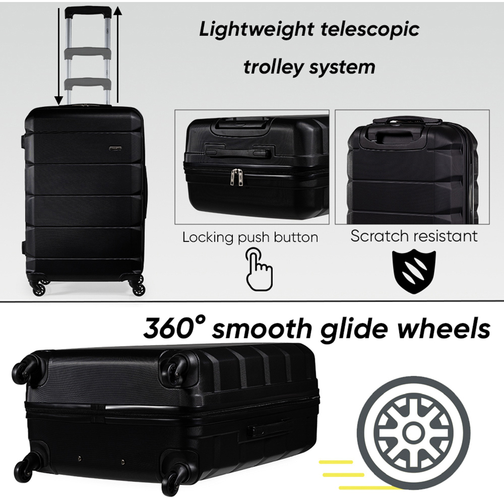 A2B Exodus 26 inch Black Hard Shell Hold Suitcase Image 3