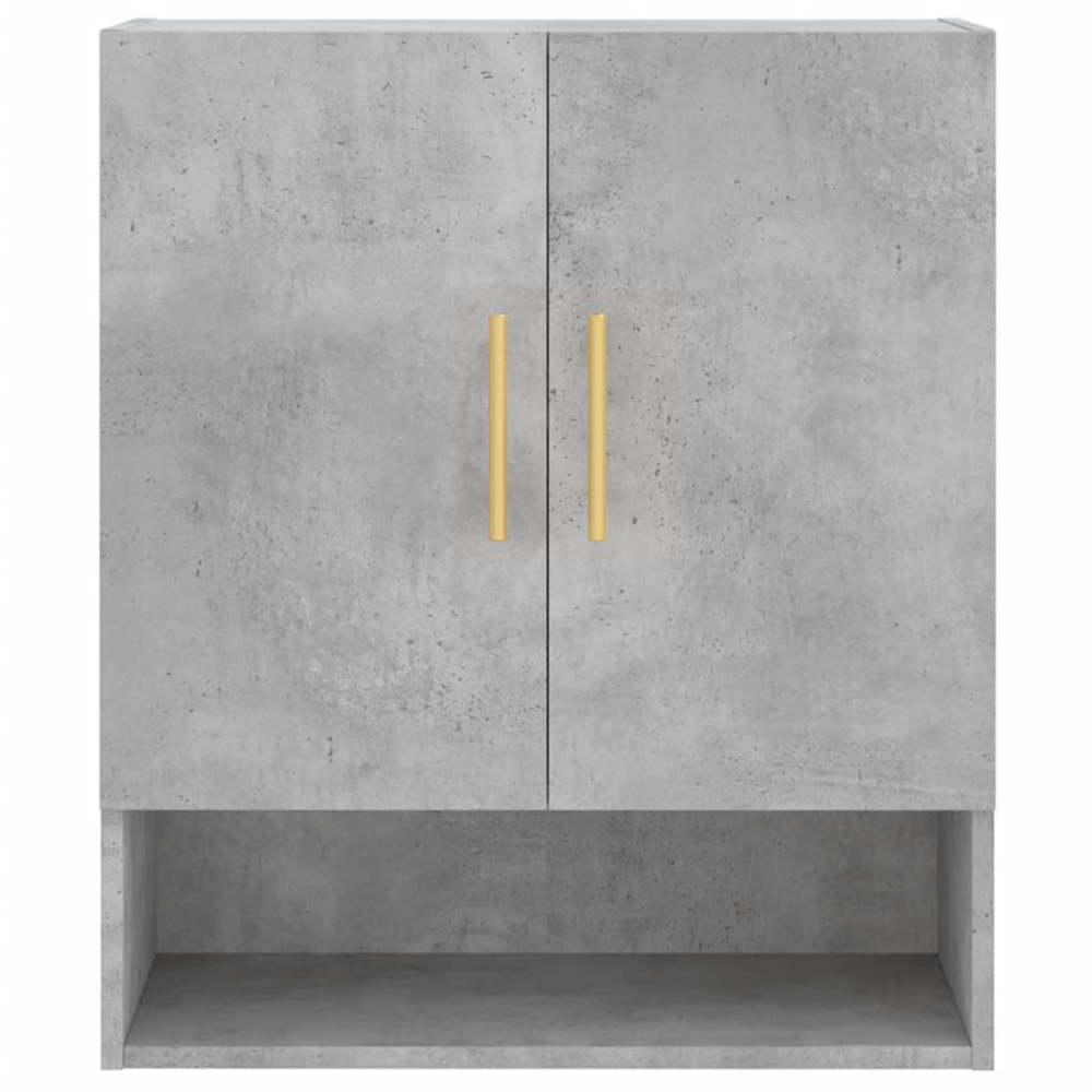 vidaXL 2 Door Single Shelf Concrete Grey Wall Cabinet Image 5