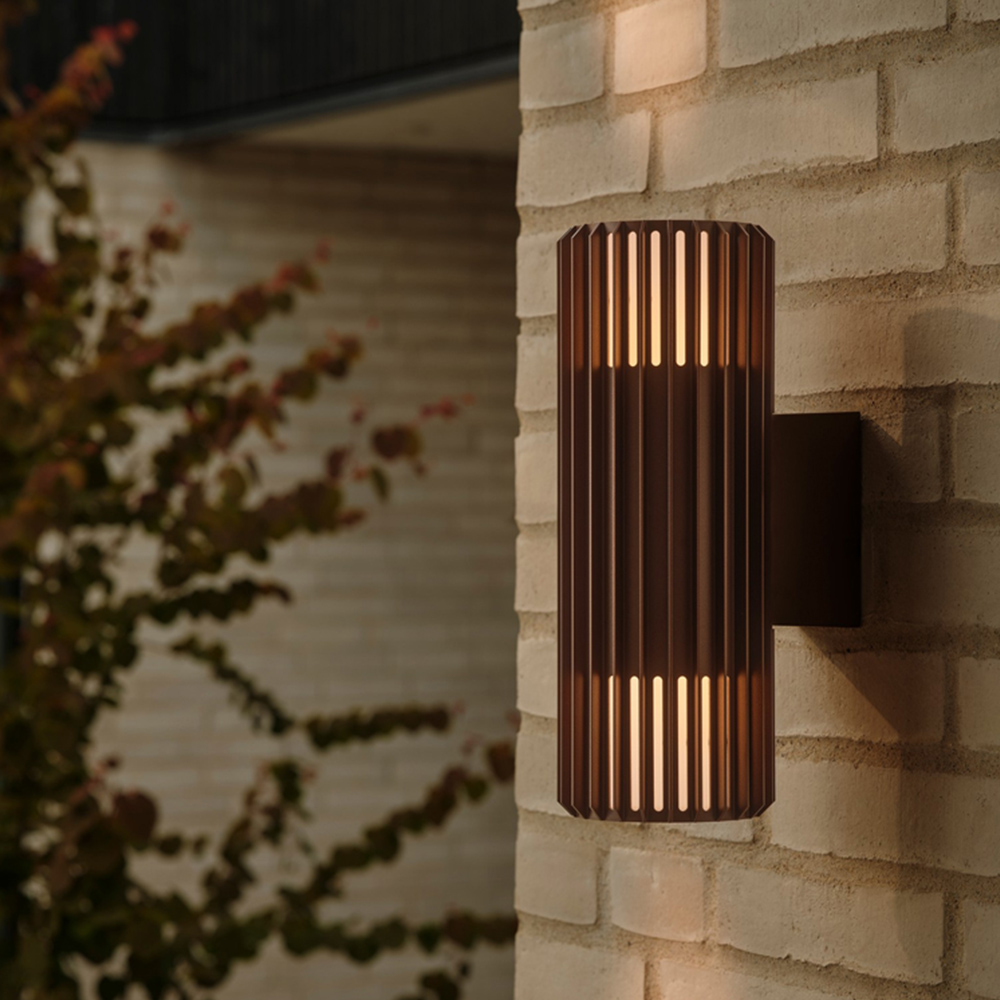 Nordlux Aludra Seaside Brown Metallic Double Wall Light Image 2