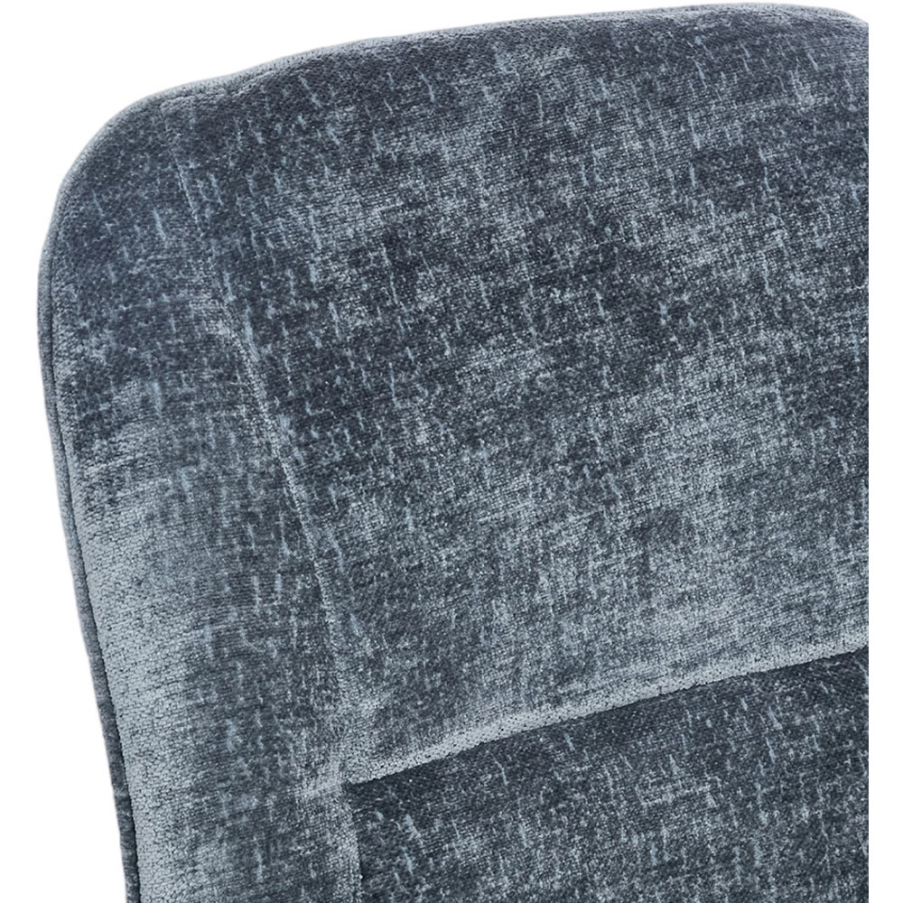 Living and Home Blue Chenille Height Adjustable Swivel Office Chair Image 3