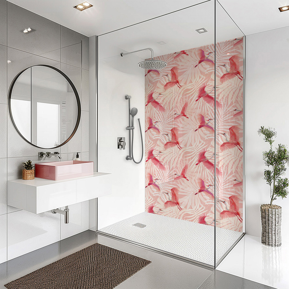 Splashbax Premium Artisan Pink Love Di Bond Shower Panel 2400 x 900mm Image 4