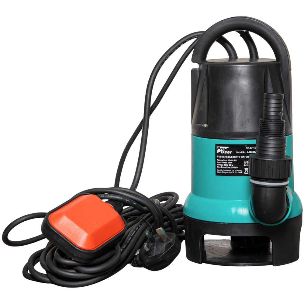 Samuel Alexander Submersible Dirty Water Pump with Automatic Floating Switch 400W 7500L Image 1