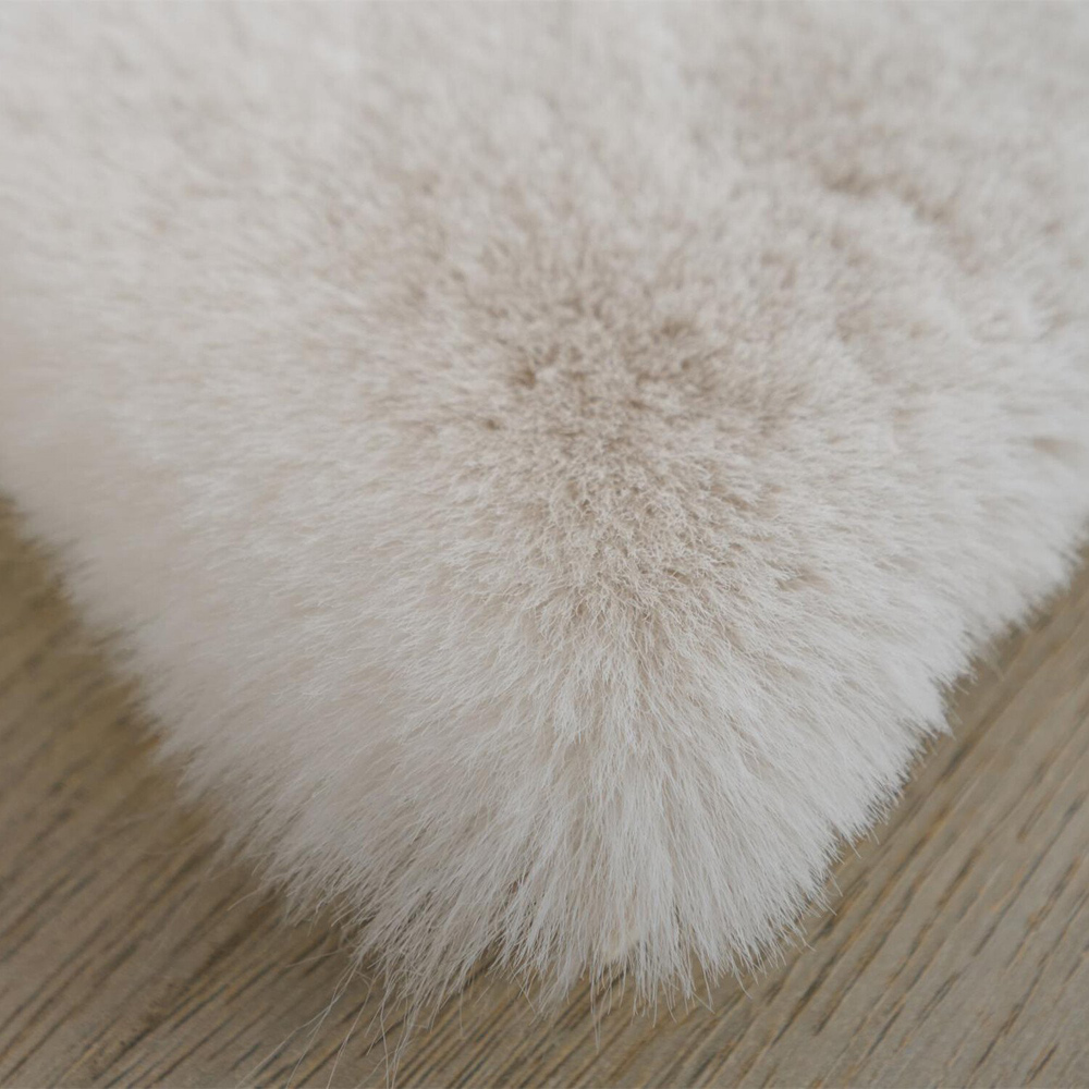 Lux Rabbit Faux Fur Rug - Cloud Image 3