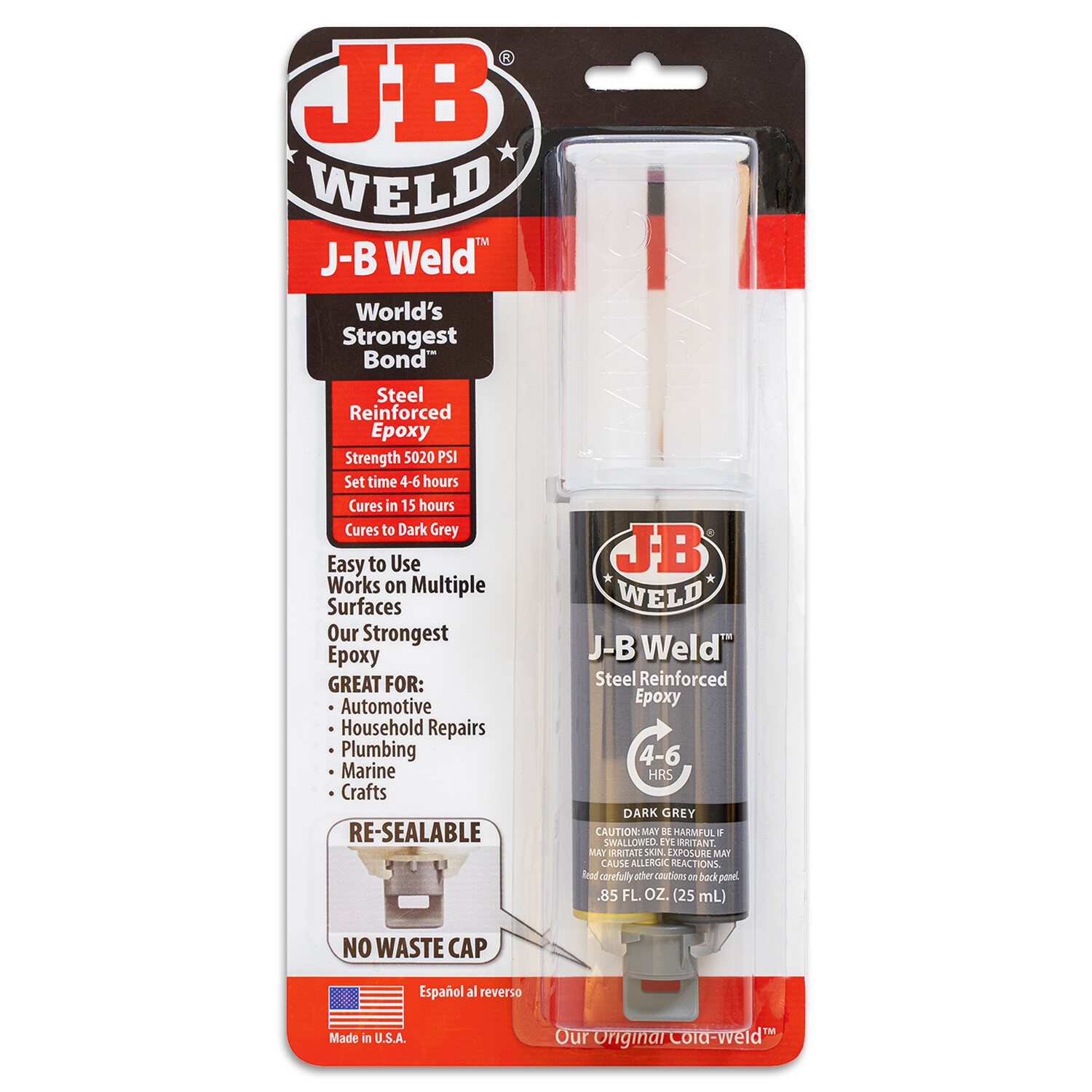 J B Weld Original Epoxy Syringe 25ml - Clear Image