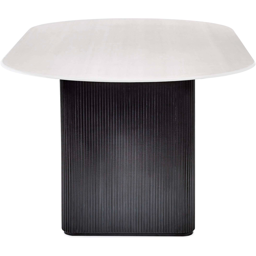 Julian Bowen Bolivia 6 Seater White Stone Effect Oval Dining Table Image 4