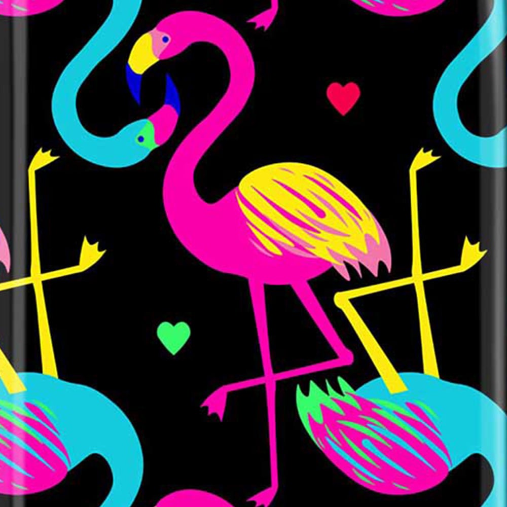 Warren Reed Designer Cabin Vivid Flamingo Pattern Suitcase Image 3