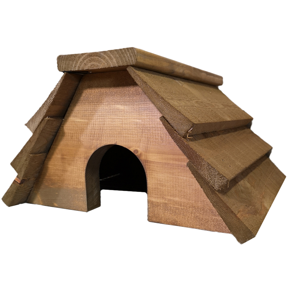 Samuel Alexander Rustic Wooden Hedgehog House Image 1