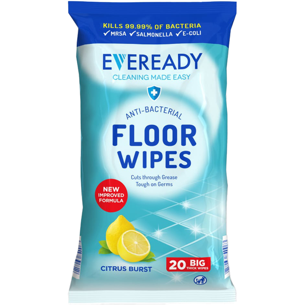 Eveready 20 Pack Anti Bacterial Floor Wipes Image
