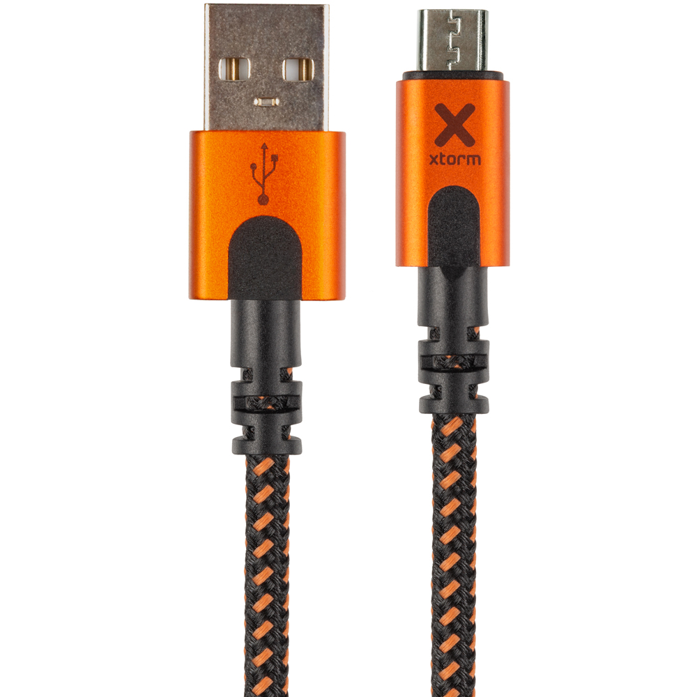 Xtorm Xtreme Black and Orange USB to Micro Cable 1.5m Image 2