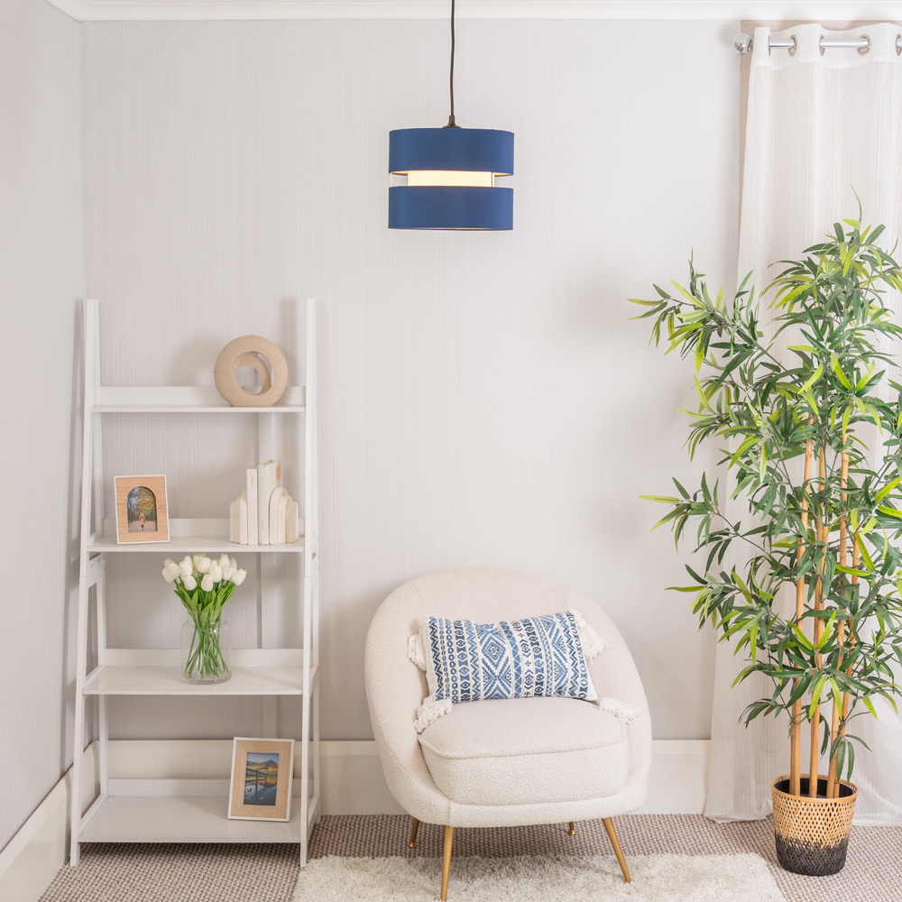 ValueLights Sophia 2 Tier Navy Ceiling Light Shade Small Image 5