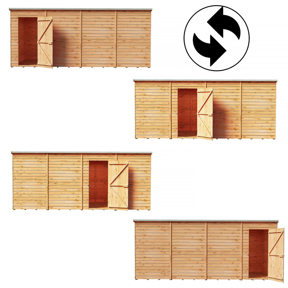 Shire GB Garden Value 16 x 6ft Overlap Pent Garden Shed Image 4