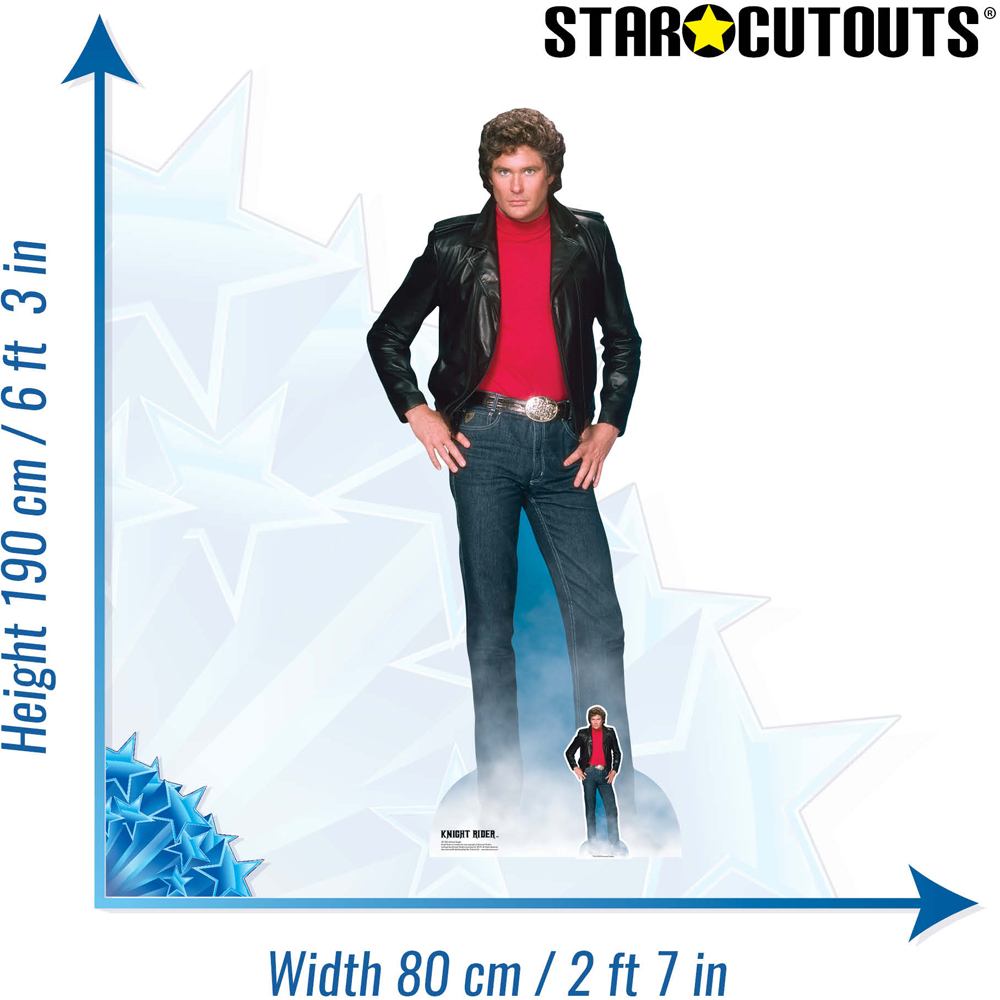 Star Cutouts Michael Knight David Hasselhoff Knight Rider Cardboard Cutout 6.3ft Image 5