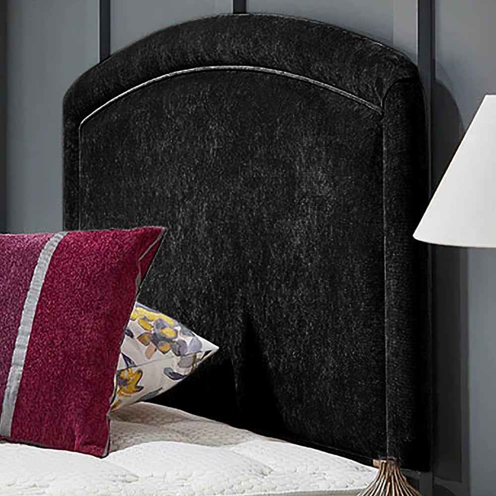 Eleganza Home Melanie King Size Black Naples Strutted Headboard Image 1
