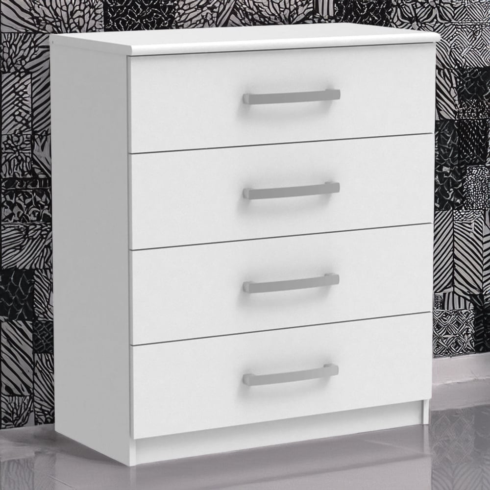 Riviera 4 Drawer White Storage Chest Image 1