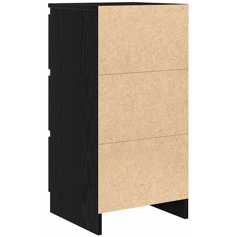 vidaXL 3 Drawer Black Oak Sideboard Image 7