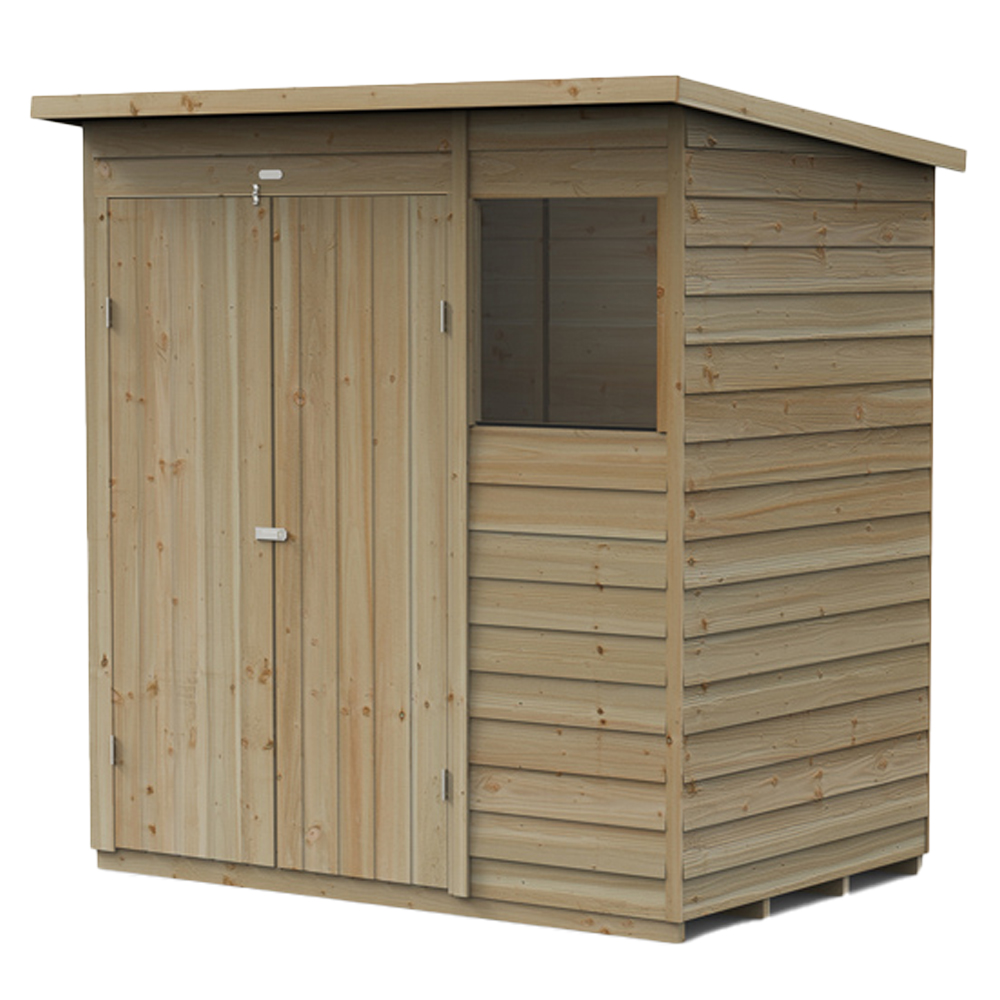 Forest Garden 4LIFE 6 x 4ft Double Door Pent Shed Image 1