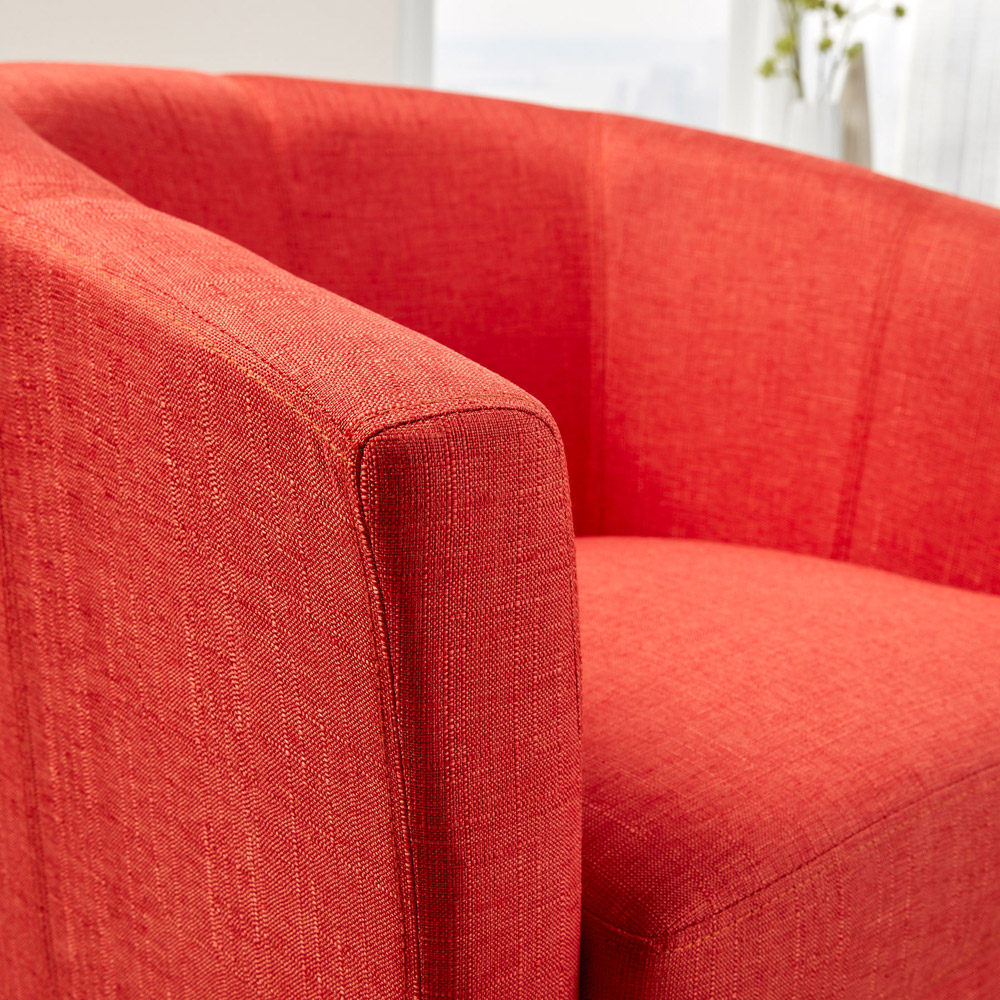 Home Source Bedford Orange Padded Tub Chair Image 3