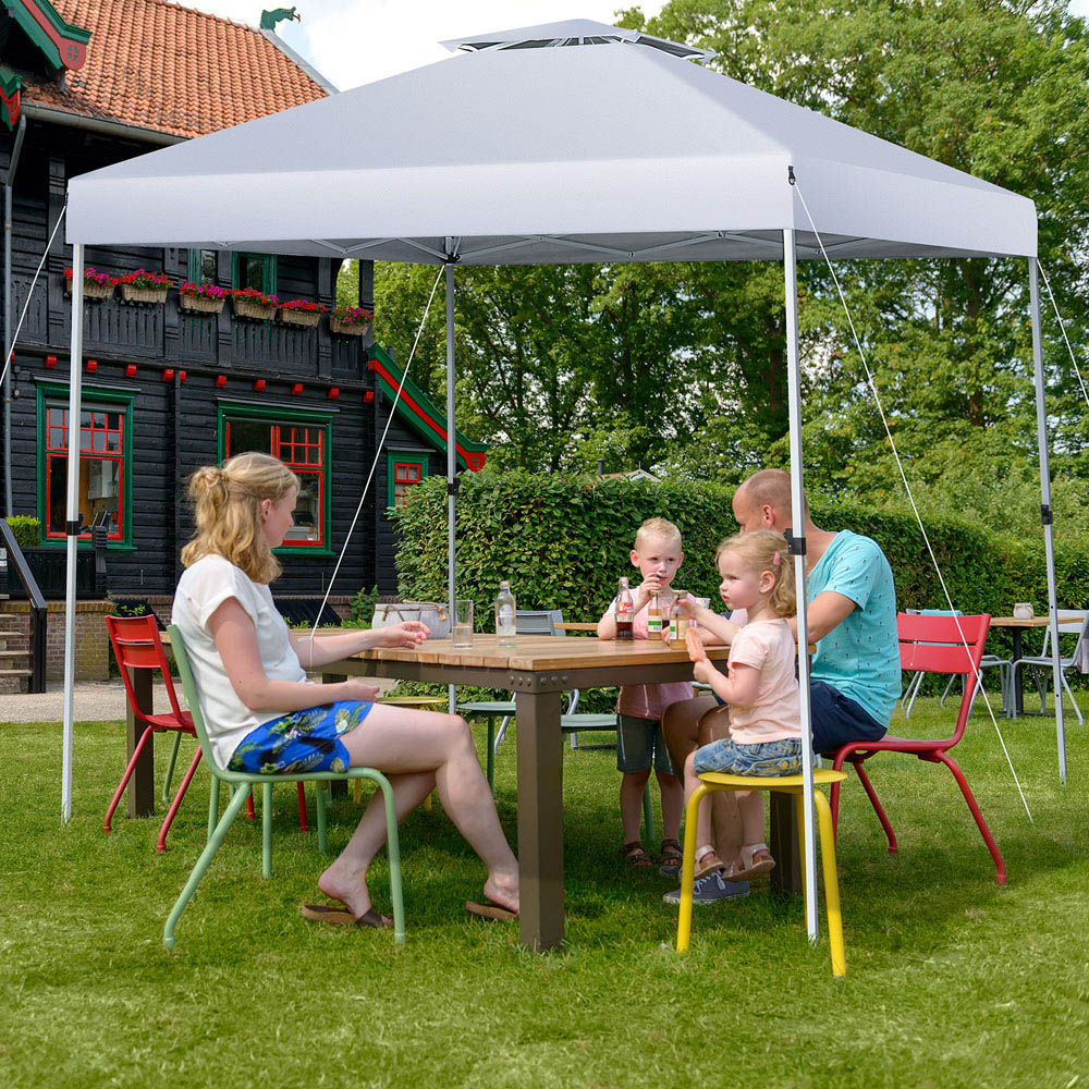 Costway 3 x 3m White Pop Up Gazebo with Double Vented Roof Image 3