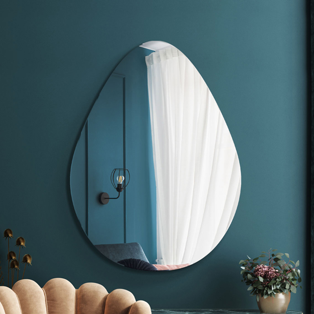 MirrorOutlet The Lapillus Frameless Pebble Wall Mirror 120 x 80cm Image 2