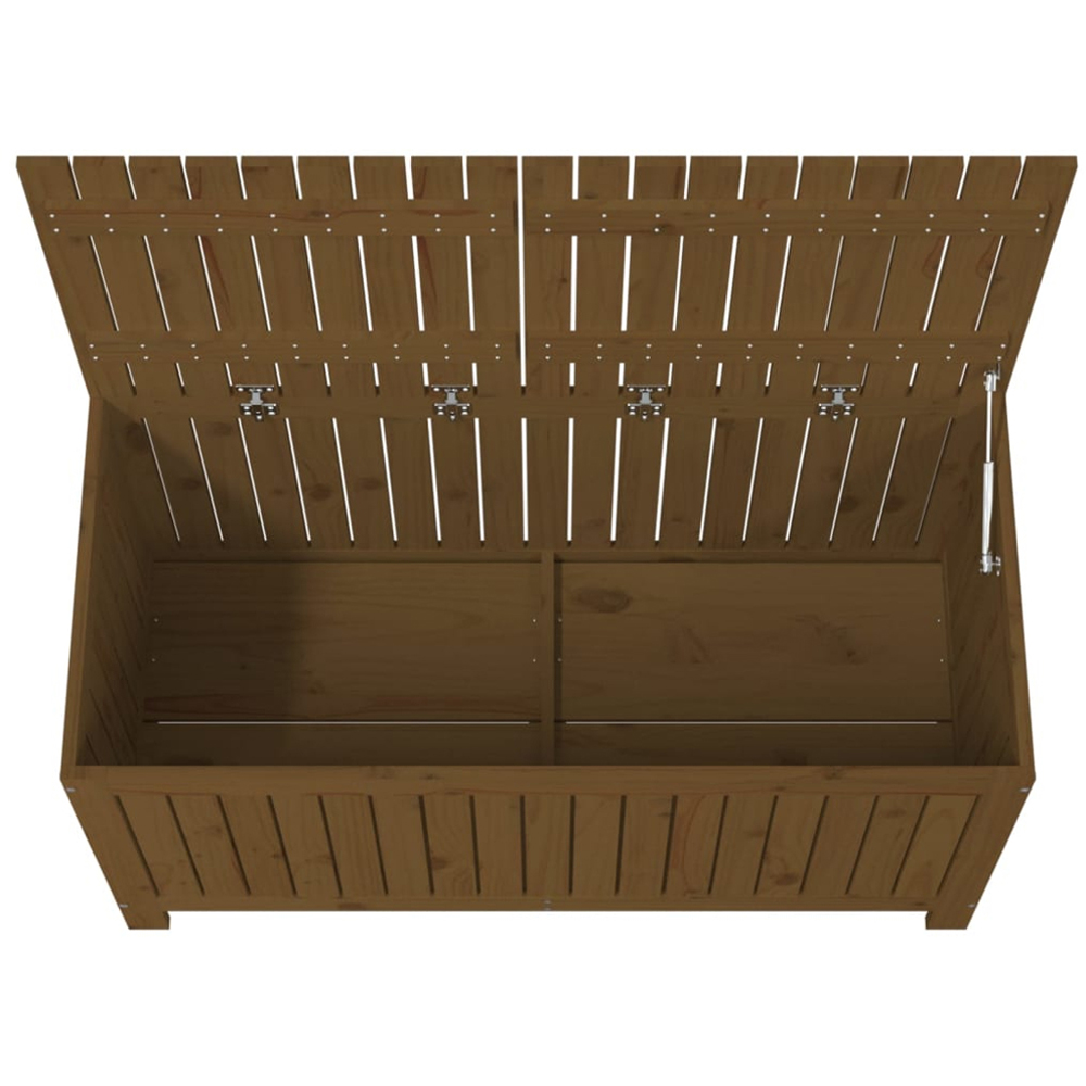 vidaXL 64 x 121 x 55cm Brown Pine Wood Garden Storage Box Image 7