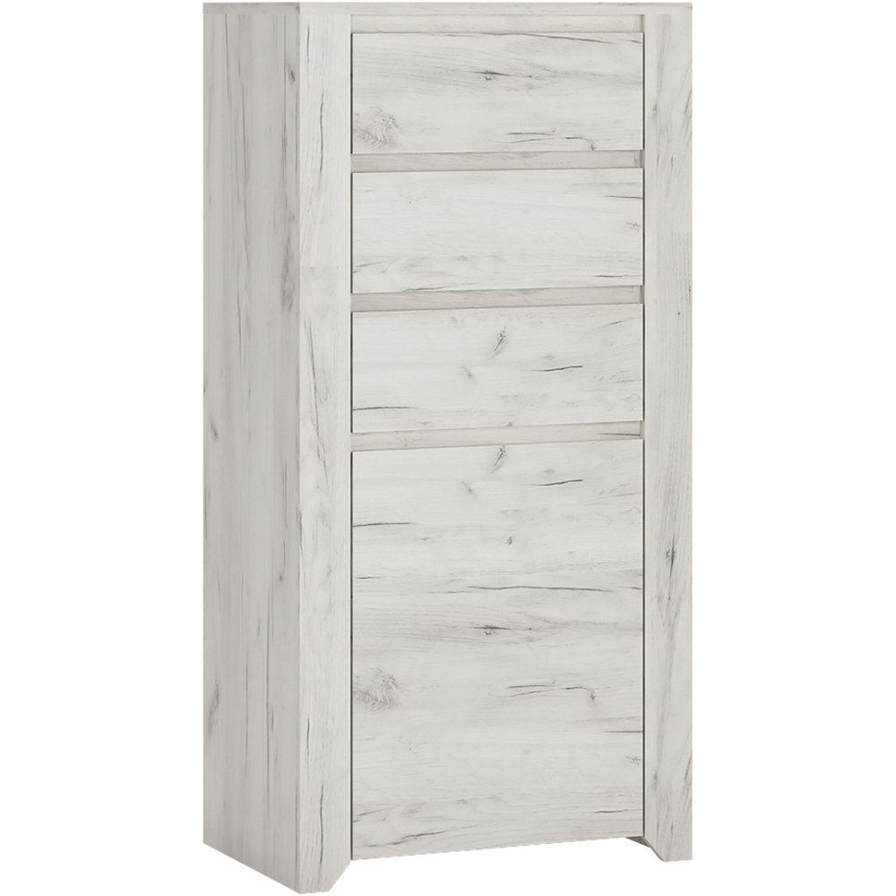 Florence Angel Single Door 3 Drawer Chest of Drawers Image 2
