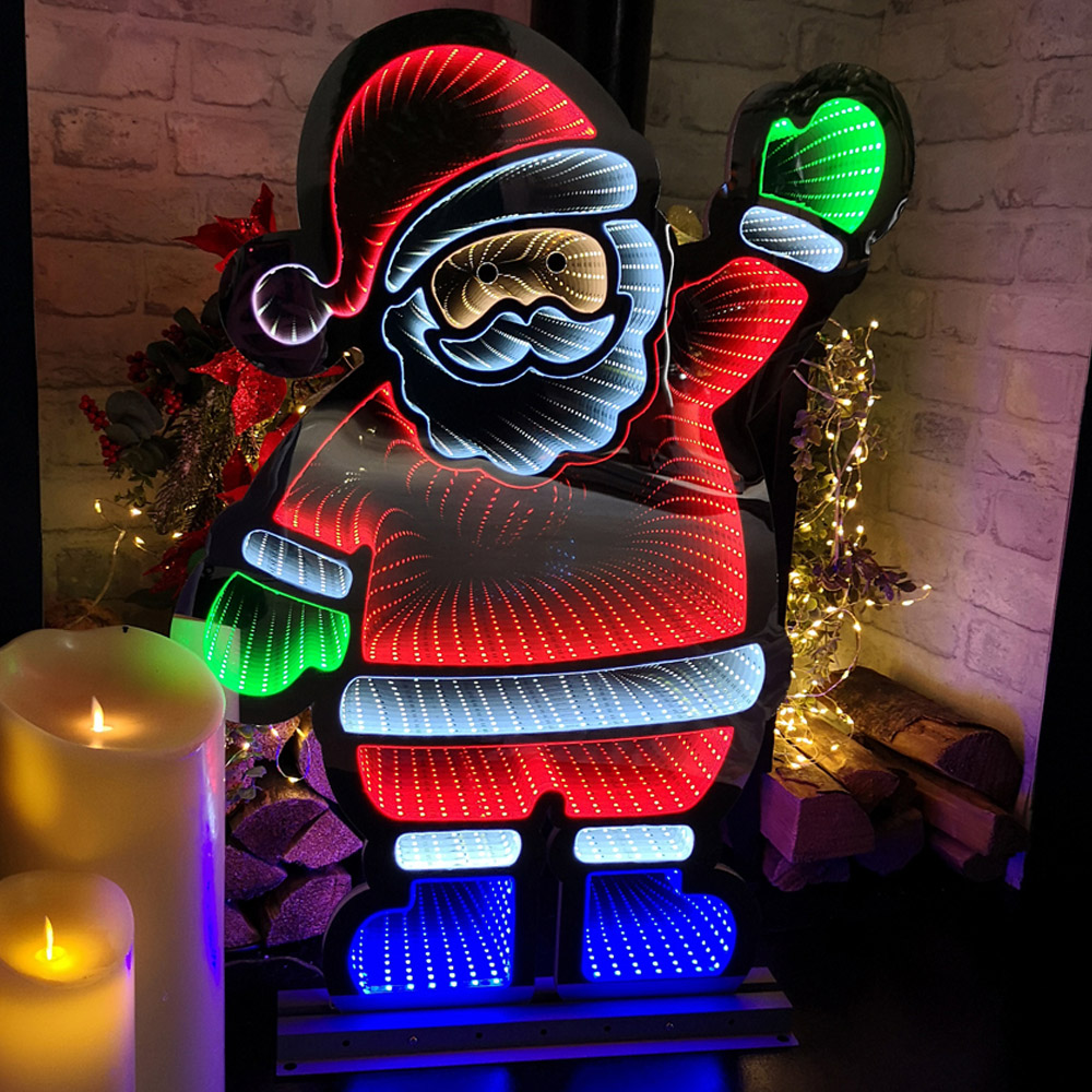 Samuel Alexander Infinity Light Up Standing Santa Christmas Decoration 74cm Image 1