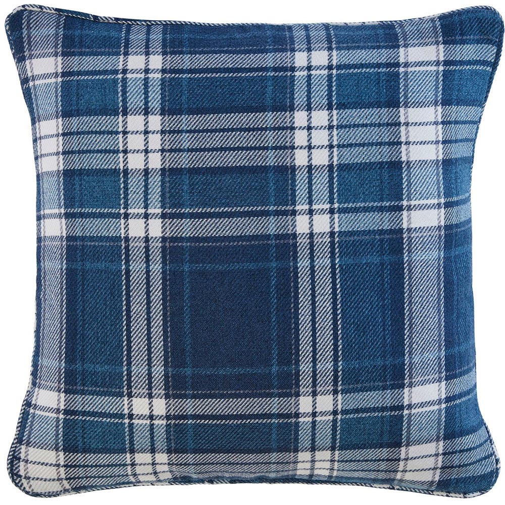 Hatfield Navy Check Cushion - Navy Image