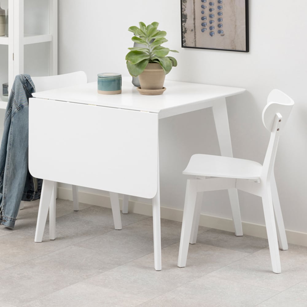 Florence Roxby 2 Extending Seater Square Dining Table White Image 1