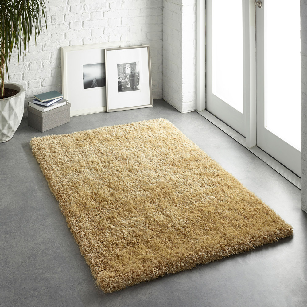 Origins Chicago Ochre Shaggy Rug 160 x 230cm Image 2