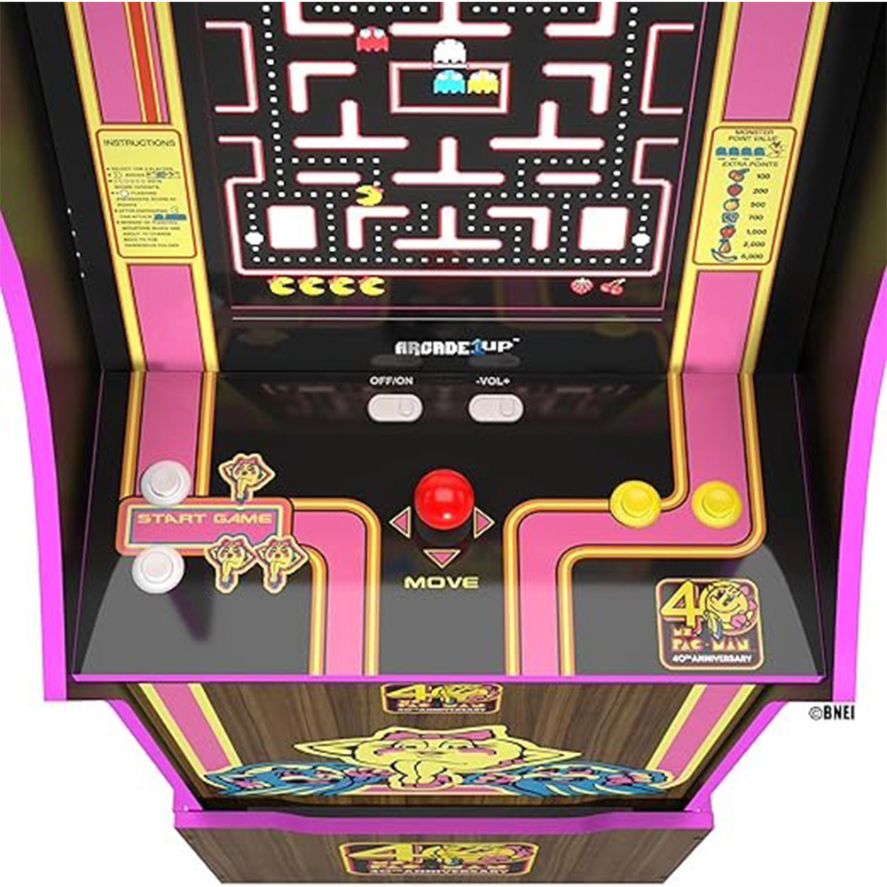 Arcade1Up Ms. Pac-Man 40th Anniversary Arcade Machine Image 7