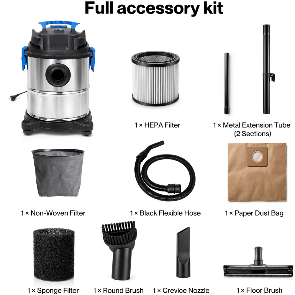 Spector RB1025-SL-UK Wet and Dry Vacuum Cleaner with Accessories 1200W Image 7