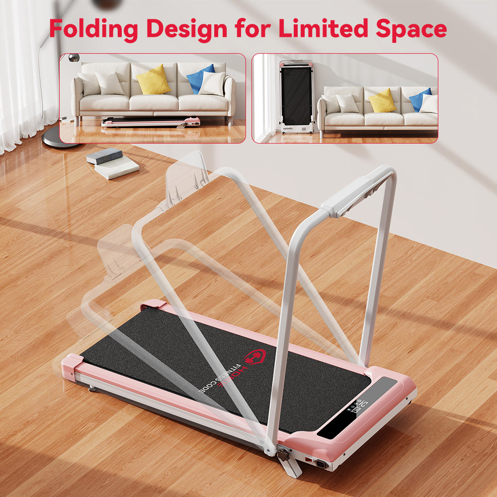 Rattrix Z3 Pink Manual Incline Foldable Treadmill Image 3