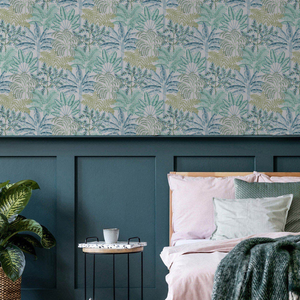 Superfresco Easy Intrigue Aqua Blue Wallpaper Image 3